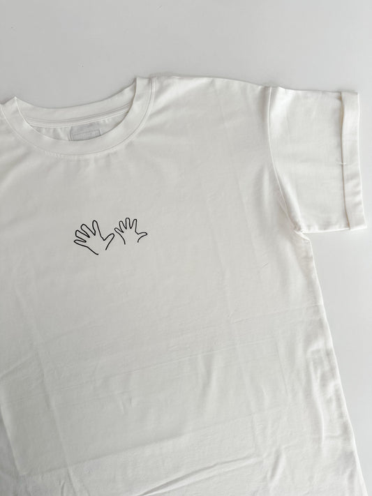 *text personalizat* Tricou unisex supradimensionat „scrie-ți mesajul” - negru, granit, nud, mocha (SS26) - disponibil
