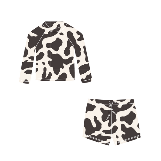 *PRE-ORDER* PACK с UV защита (UPF 50+) NOA - детски сърф шорти & ANDI блуза дълъг ръкав - GIRAFFE SS26