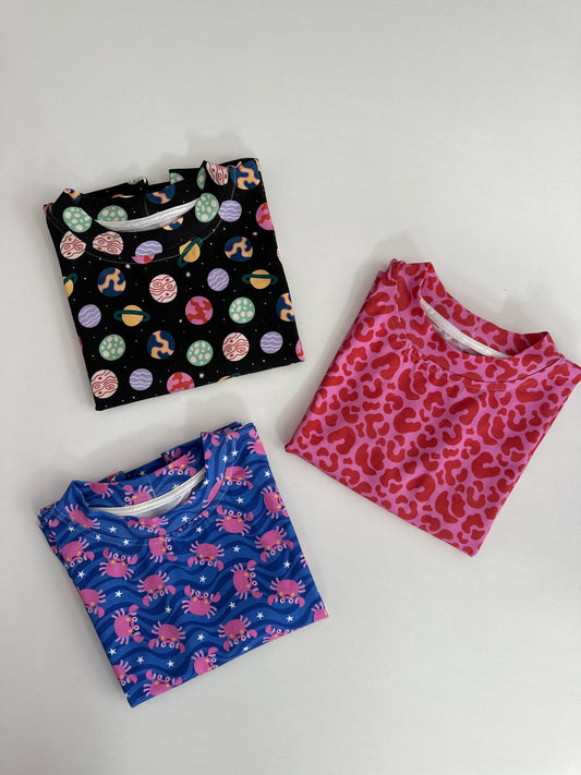 Оувърсайз детска тениска - рачета