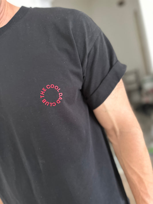 Oversized men's t-shirt "THE COOL DAD CLUB" in ecru