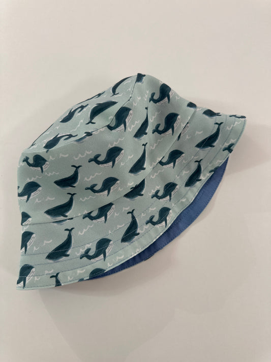 Двулицева детска шапка тип ‘Bucket Hat’ с UV защита - кит