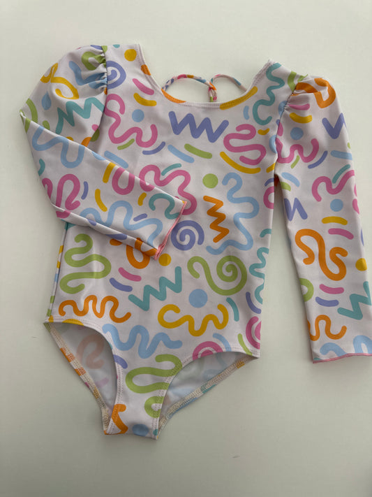 MARINA - детски цял бански дълъг ръкав *с UV защита* - FUNKY FORMS