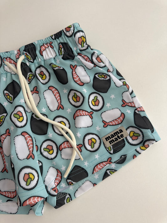 NOA - pantaloni scurți de surf pentru copii cu protecție UV (UPF 50+) - sushi