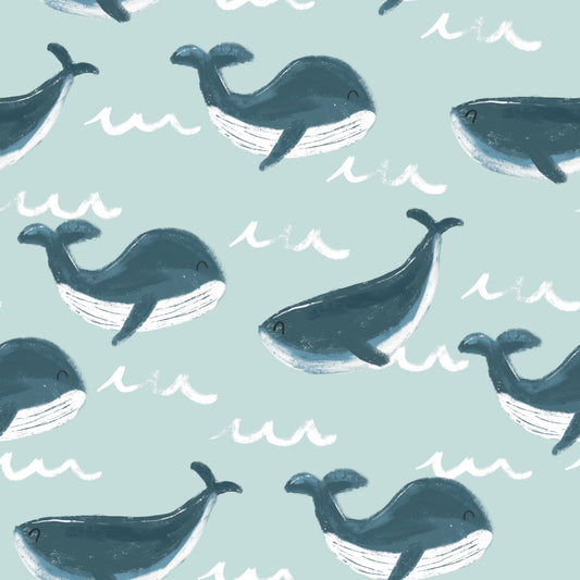 ANDREA - блуза с UV защита (UPF 50+) - принт с китове