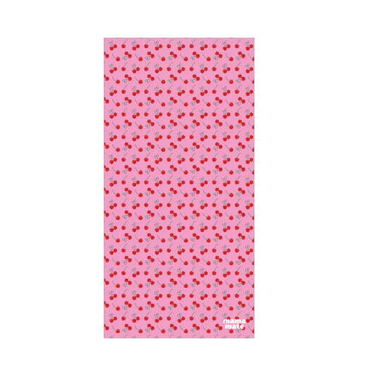 *pre-order* Плажна кърпа - cherries *опция за добавяне на име*