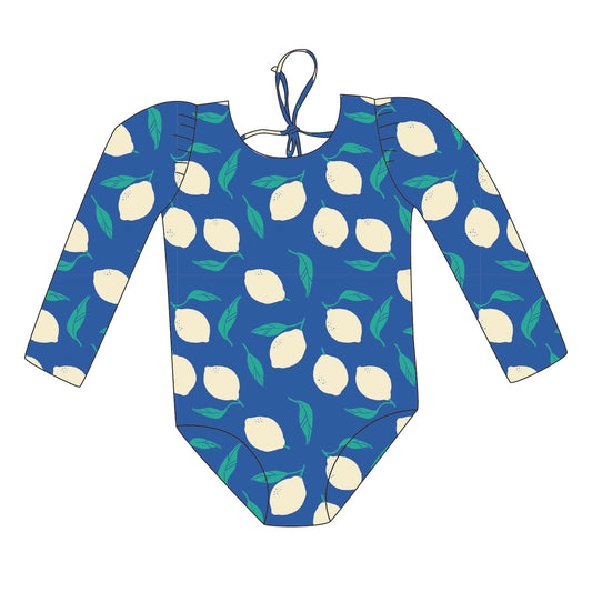 MARINA - Children's one-piece swimsuit with long sleeves and UV protection (UPF 50+) - kittens