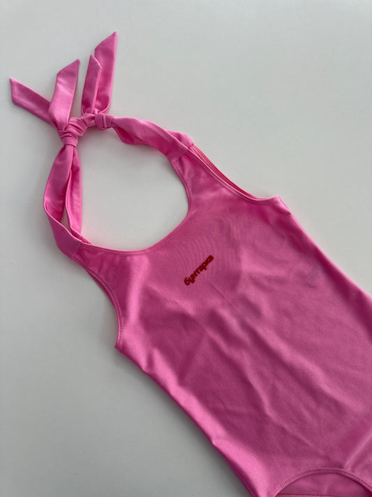 ALICE - “БУНТАРКА” детски цял бански с връзки на рамото - розов