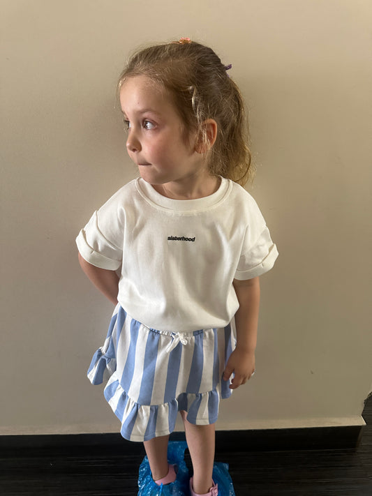 Oversized children's t-shirt "sisterhood" - ecru