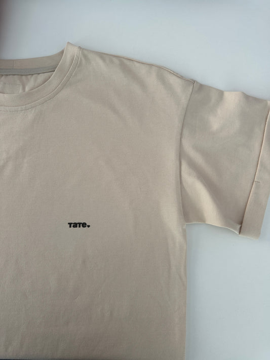 Oversized men's t-shirt "dad/dad/dad/daddy" in nude