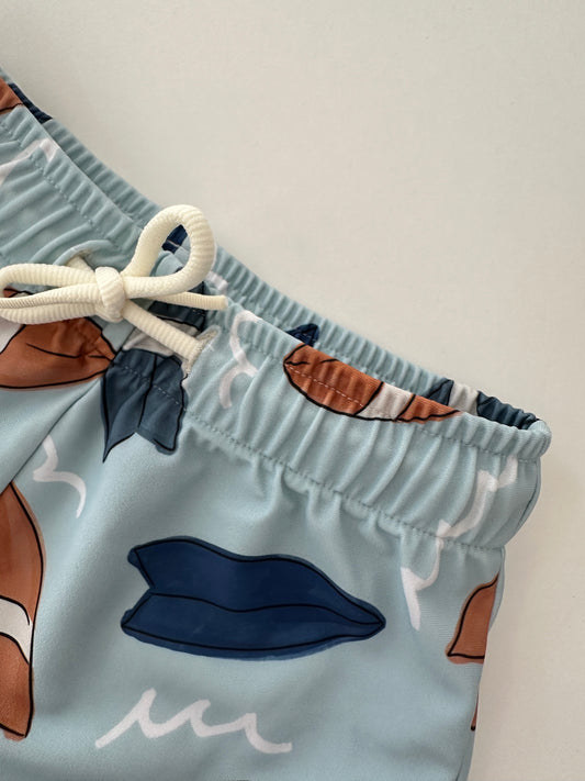 Children's one-piece swimsuit long sleeve *with UV protection* - zebra