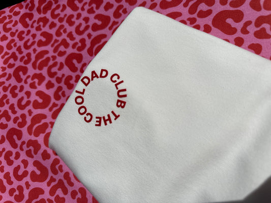 Oversized men's t-shirt "THE COOL DAD CLUB" in ecru