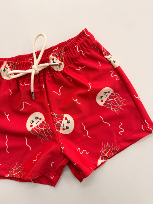 NOA - детски сърф шорти с UV защита (UPF 50+) - JELLY FISH RED SS26