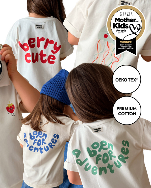 SUMMER LIMITED MIX – 5 Oversized Kids T-Shirts in Ecru | 100% Cotton | Limited Edition