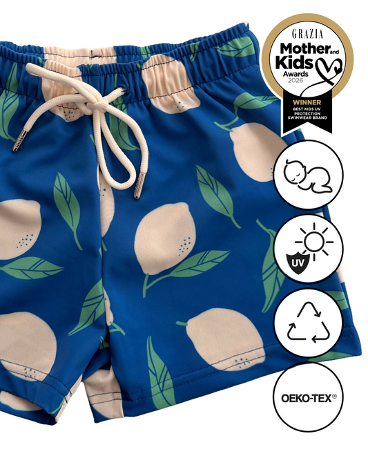 *PRECOMANDĂ* NOA - pantaloni scurți de surf pentru copii cu protecție UV (UPF 50+) - colecția BIO TOMATOES mom 2 kid *ediție limitată*