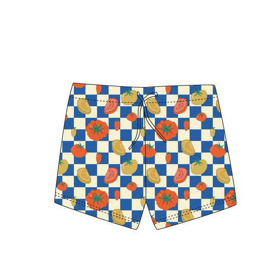 *PRECOMANDĂ* NOA - pantaloni scurți de surf pentru copii cu protecție UV (UPF 50+) - colecția BIO TOMATOES mom 2 kid *ediție limitată*