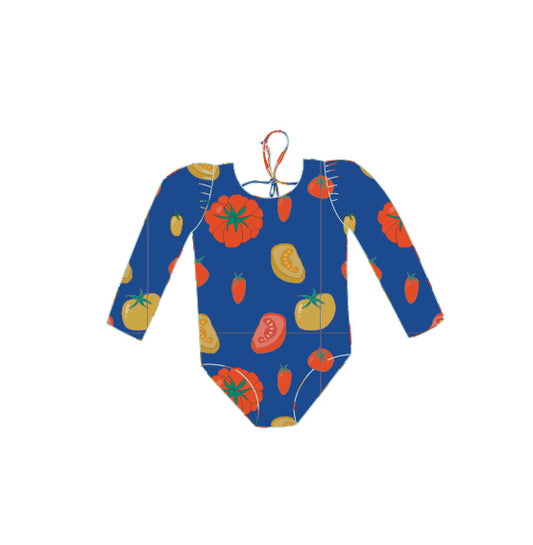 MARINA - Children's one-piece swimsuit with long sleeves and UV protection (UPF 50+) - kittens