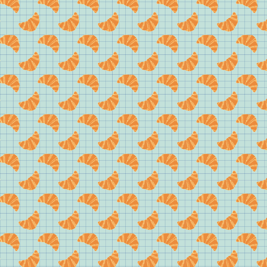 MARINA - Детски цял бански с дълъг ръкав и UV защита (UPF 50+) - кроасани blue SS26