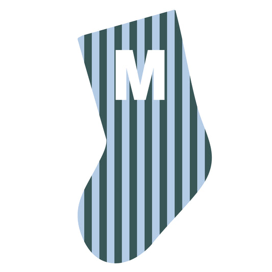 Коледно чорапче - персонализирано *синьо/зелено*