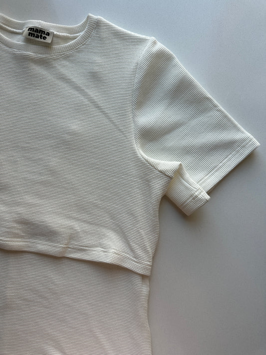 HERA - cotton nursing t-shirt in ecru color (coming soon)