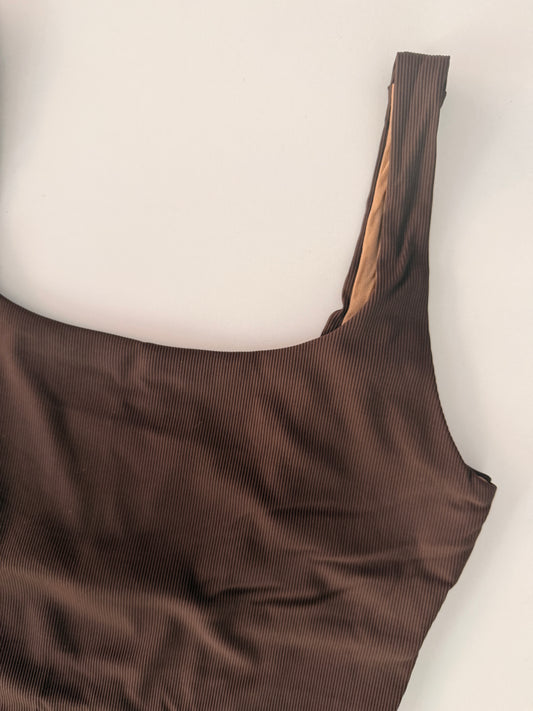 Дамски цял бански с UPF50+ с джоб за подплънки · chocolate mousse NEW
