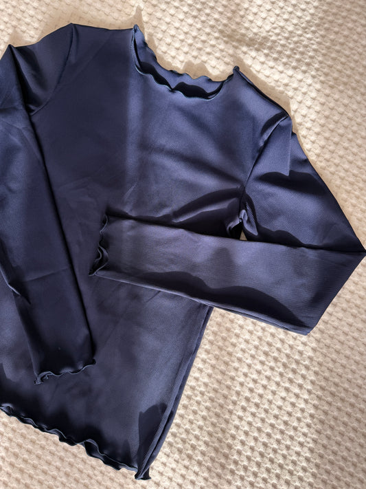 LONG SLEEVE UPF50+ TOP RAFFLES - Blueberry Blush