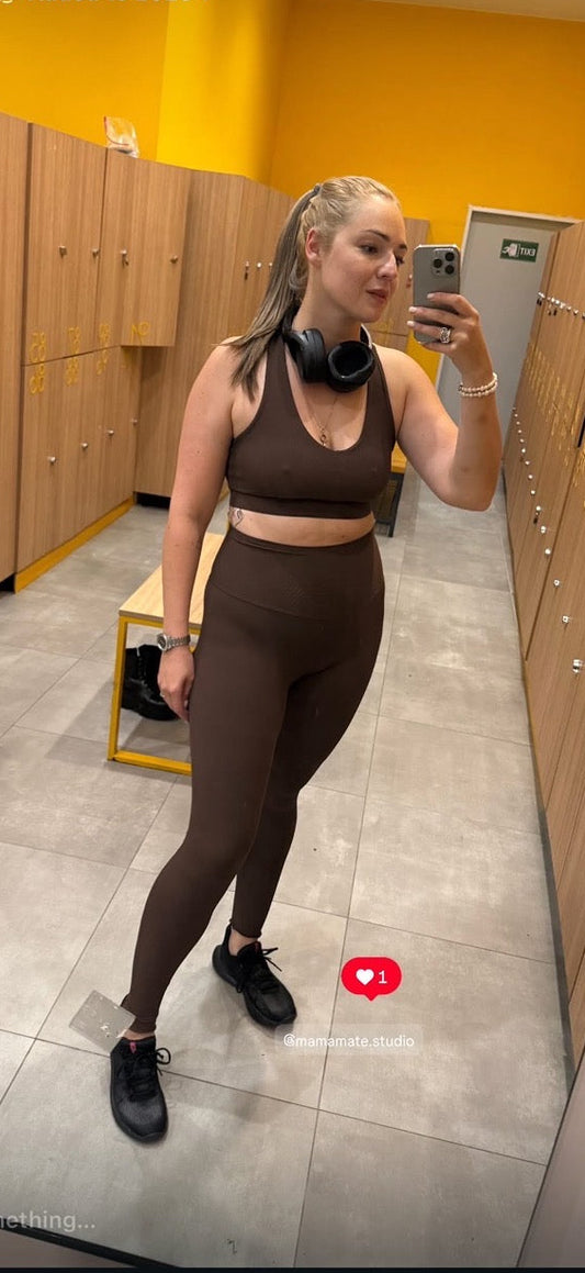 ACTIVE TIGHTS RAFFLES - Chocolate Mousse