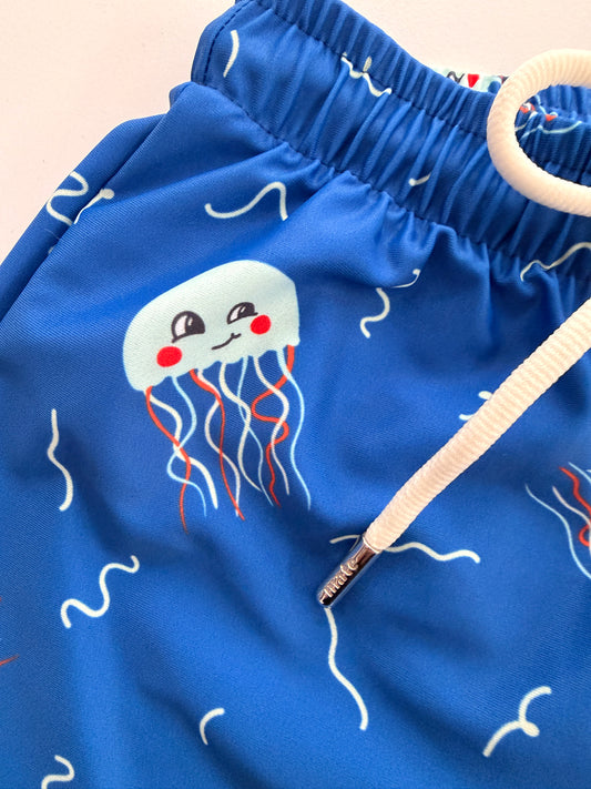 NOA - детски сърф шорти с UV защита (UPF 50+) - JELLY FISH DARK BLUE SS26