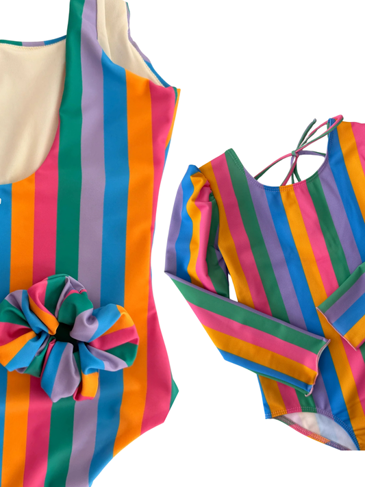 Дамски цял бански MONICA + Детски цял бански MARINA с UPF50+ · Retro Design