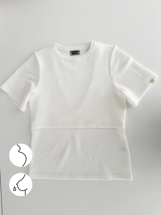 HERA - cotton nursing t-shirt in ecru color (coming soon)